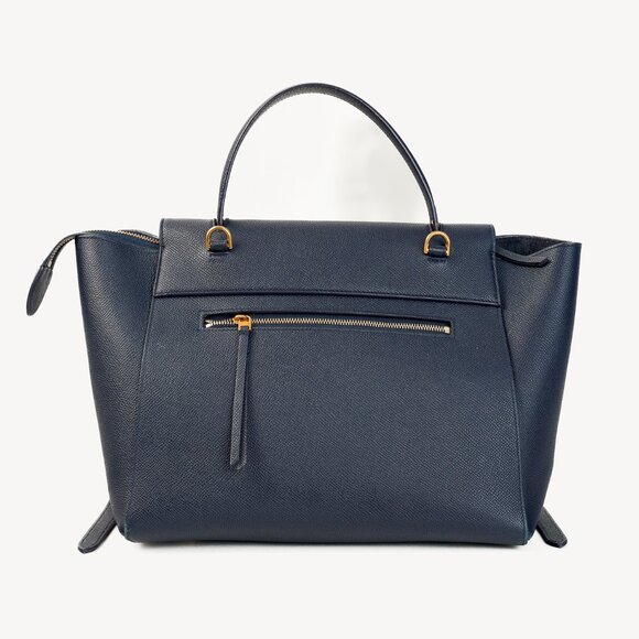 Celine Mini Belt Navy Grained Calfskin Bag - Picture 4 of 14